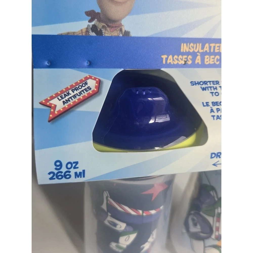 Disney Toy Story Sippy Cups 2pk Insulated Buzz Lightyear Aliens‎ DropGuard NEW